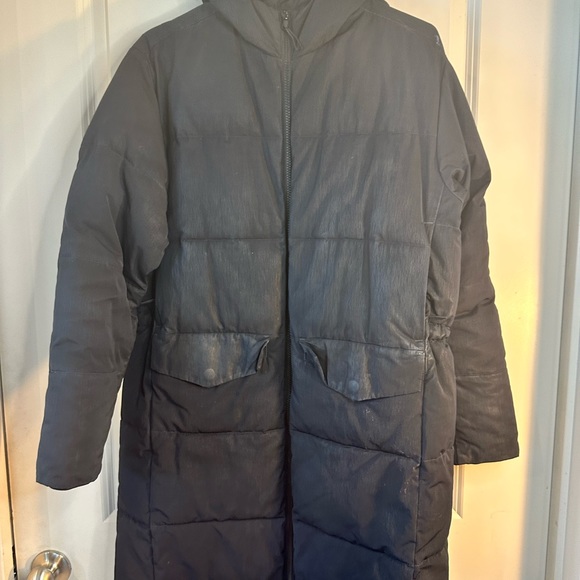 Everlane Black Weatherproof Renew Long Line Hoodie Puffer Coat, size Small - Picture 11 of 12